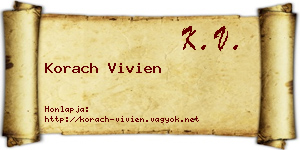 Korach Vivien névjegykártya